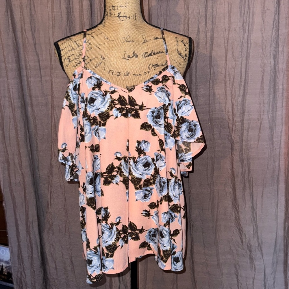 Francesca’s spaghetti top with draped sleeves